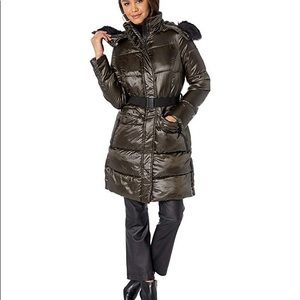Sam Edelman 3/4 Hooded Puffer Coat NWT